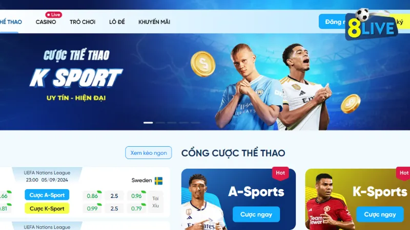 Dịch vụ và tiện ích tại 8live